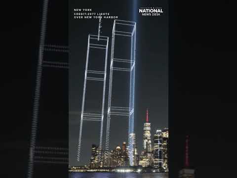 Drone light show recreates Twin Towers to honor 9/11 victims