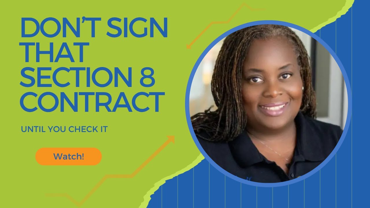 Don’t Sign That Section 8 Contract Until You Check It!
