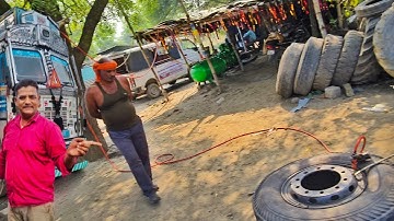 Tyre Puncture Ho Gaya || Truck Driver Life || #truckdrivervlog #vlogs