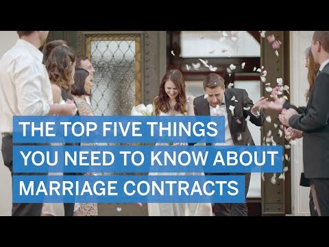 Video: What To Provide In A Marriage Contract