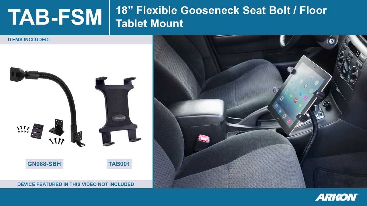 Easy Install iPad Air iPad or Galaxy Note or Tab 10.1 Tablet Car or Truck Mount | Arkon TAB-FSM