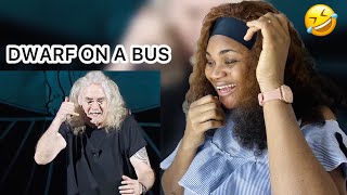 American React To Billy Connolly -Dwarf on a bus - Live in London 2010