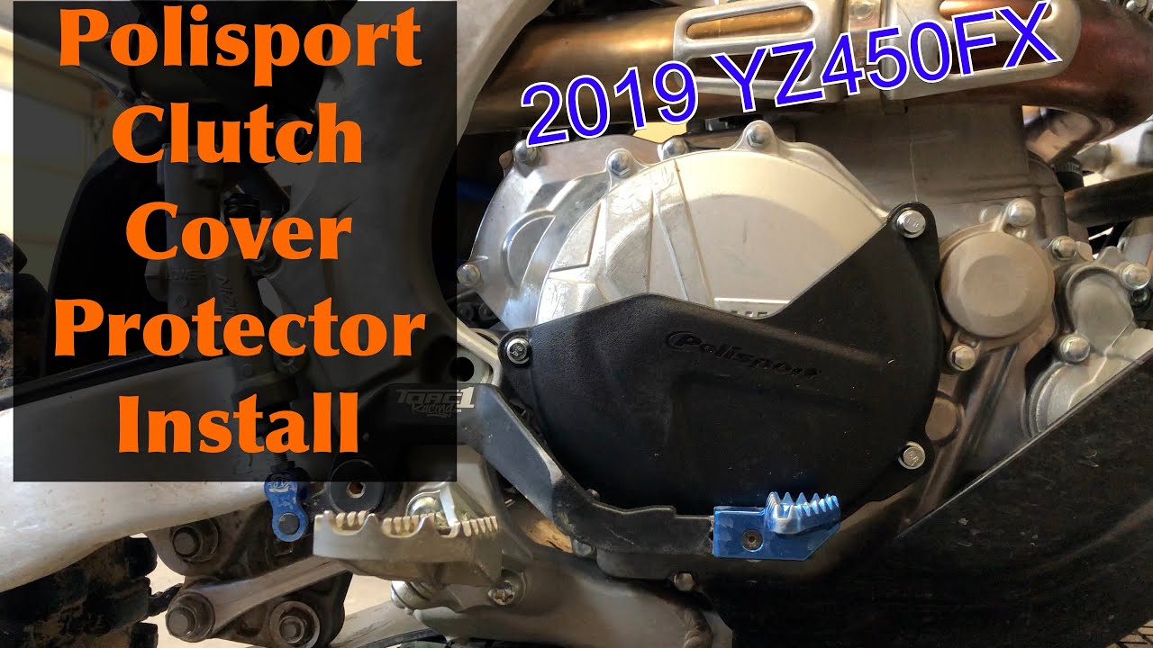 AIRTIME PLASTIC CLUTCH COVER SIDE CASE PROTECTOR YAMAHA YZ250F 2014-2018 BL203