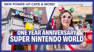 NEW Power Up Cafe & Celebrating Super Nintendo World's 1st Anniversary | Universal Studios Hollywood