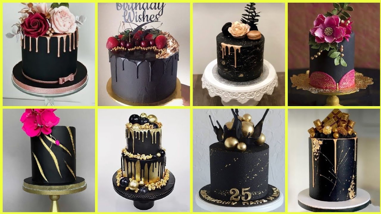 Black And Gold Birthday Cake Ideas/Birthday Cake Ideas/Black Cake Designs  2022/Black And Gold Cake 