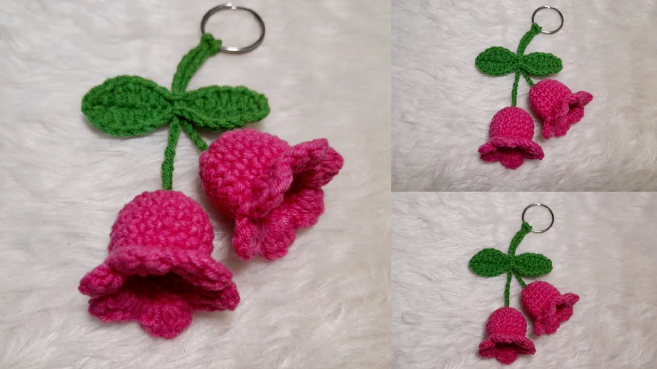 ميداليه كروشيه وردة /تعليقه سياره ورد #crochet #كروشيه #ميدالية للمبتدئين