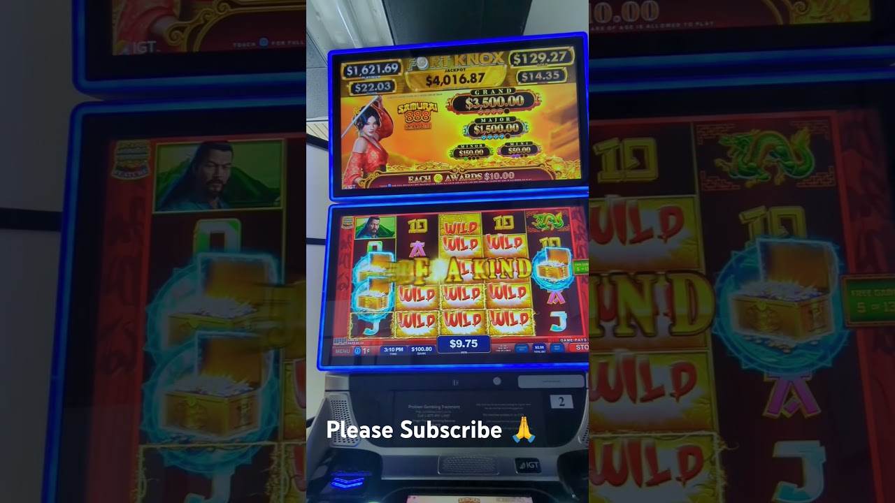 lucky 88 Samurai 888 RARE Triple Pop vegas slot casino gambling bigwinnings jackpot