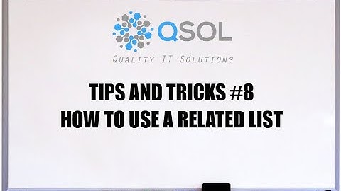 Salesforce: How To Use a Related List