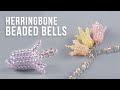 How to make bell beaded charms using only seed beads and herringbone stitch