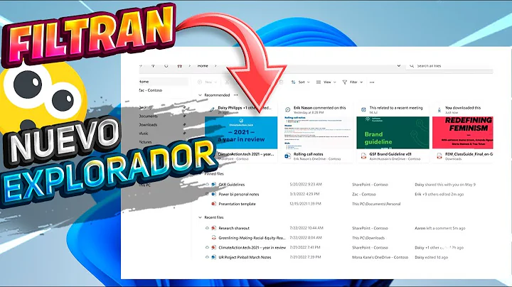 FILTRAN⚡ Nuevo EXPLORADOR de ARCHIVOS en Windows 11 / MÁS ESTILO y FUNCIONES