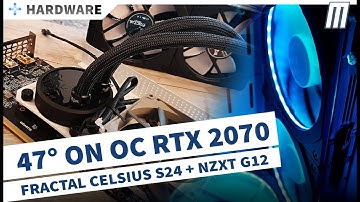 Easy GPU WATERCOOLING // NZXT Kraken G12 & FRACTAL CELSIUS S24 on RTX 2070 Review