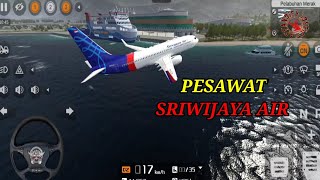 MENEGANGKAN PERJALANAN PERTAMA MENGGUNAKAN Mod Bussid Pesawat Sriwijaya Air Bus Simulator Indonesia