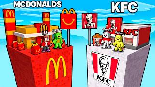 JJ and Mikey vs Friends : McDonalds vs KFC CHUNK Battle In Minecraft ! - Maizen