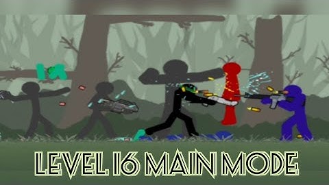 Anger of stick 5: zombie / level 16 main mode menu / arg 170 weapon / friend with gun