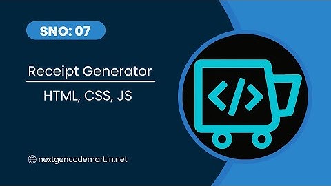 Receipt Generator (JavaScript)