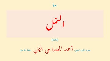 سورة النمل (٠٢٧) بصوت القارئ الشيخ أحمد المصباحي اليمني حفظه الله تعالى