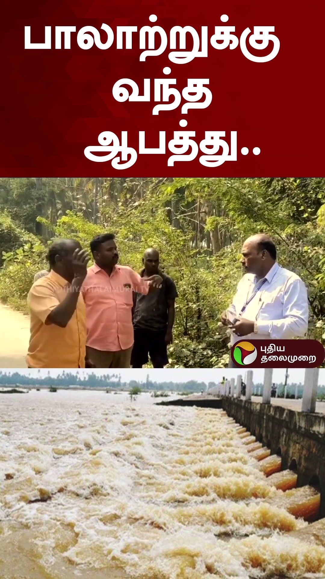 பாலாற்றுக்கு வந்த ஆபத்து.. | #shorts | #pallaru | #thirupathur