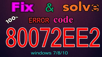 How to fix Windows Update Error 80072ee2 in Windows 10/8/7 [Tutorial] 2020 best method 100% working