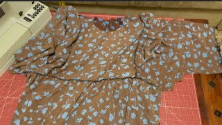 Kako Se Kroji I Sije Duga Haljina Sa Sismis Rukavima sivenjezapocetnike krojenjeisivanje krojenje