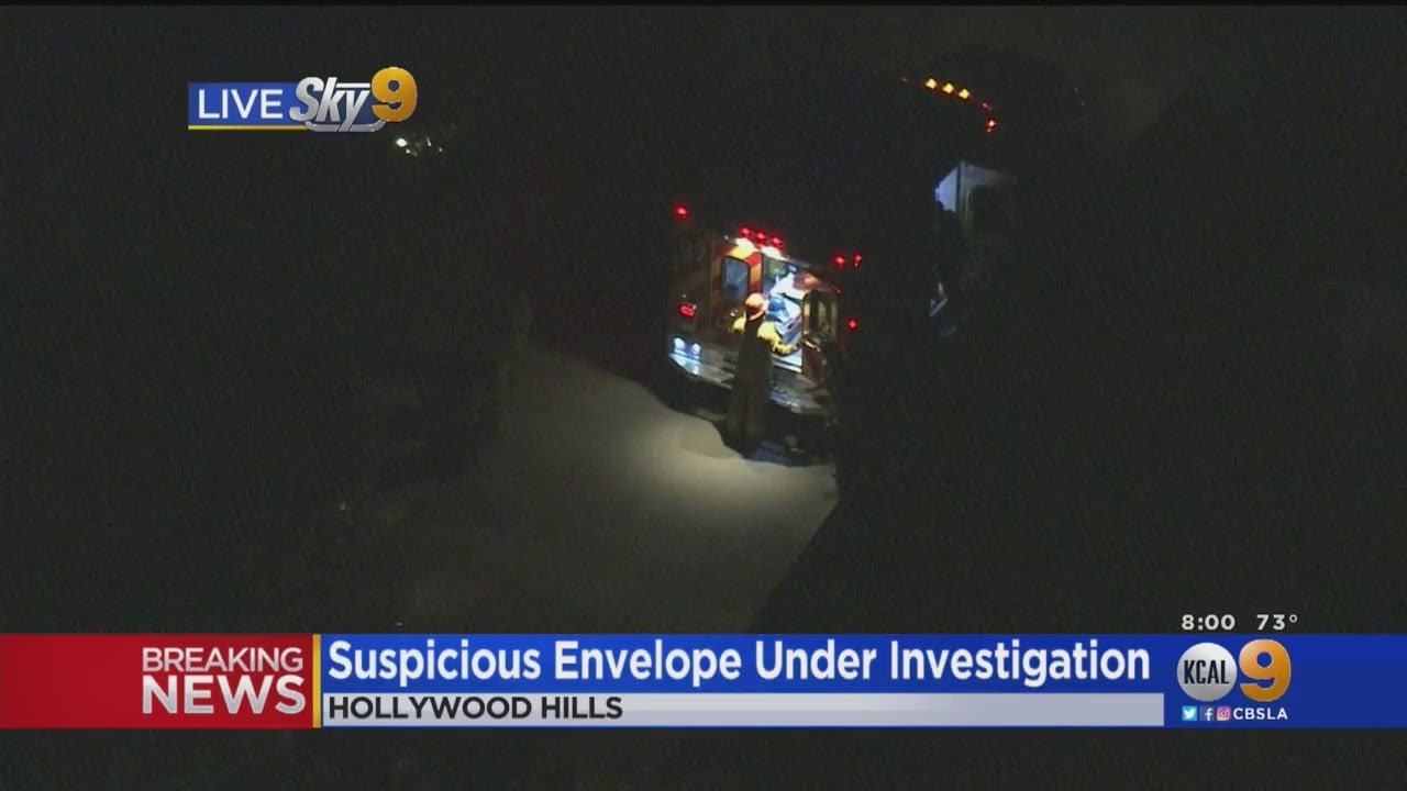 Police Respond To Calls Of Suspicious Envelope At Hollywood Hills Home