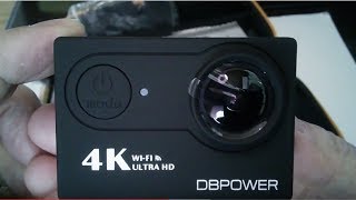 DBPOWER 4K アクションカメラ 1200万画素 2インチ液晶画面 WiFi搭載 リモコン/自撮り棒付き 64GSDカード対応