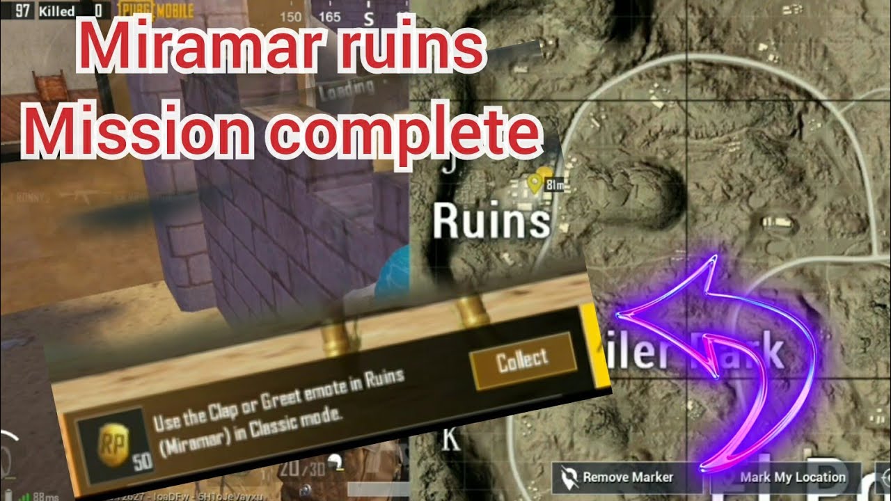 Miramar ruins location| Miramar ruins mission| harmeet tech|pubg mobile