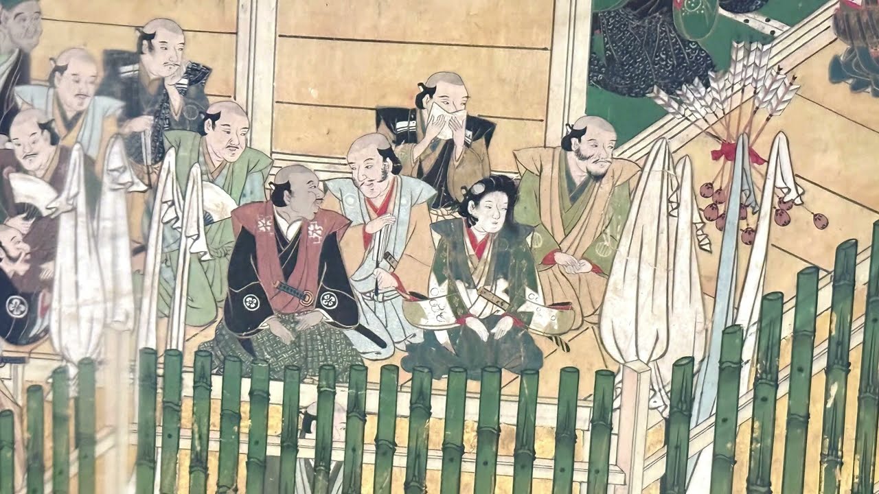 「犬追物之図」江戸時代中期頃筆 約30.5×212㎝ 1巻｜兵法 弓術 江戸時代 美術品鑑賞第619回【犬追物図屏風】筆者不詳‐東京国立博物館所蔵 - YouTube