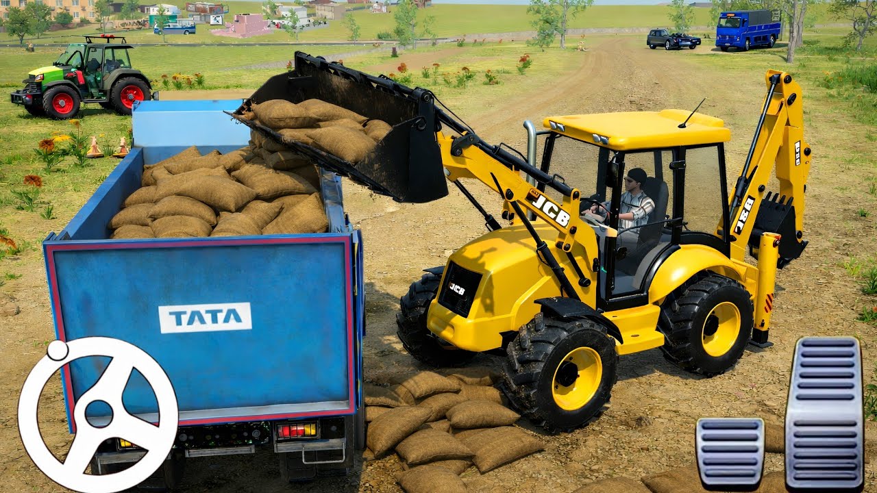 Drive JCB And Uploading Bori, In Dumper In | Indian Vehicles Simulator 3D Game Part - 3