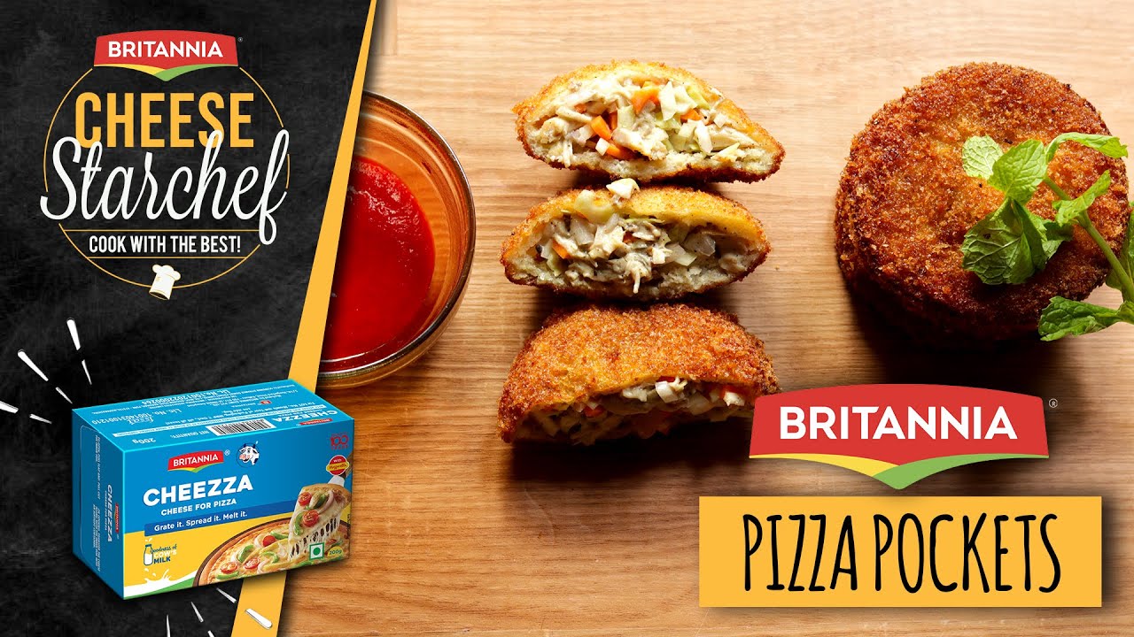 Veg Pizza Pocket Recipe | Cheese Pizza Pockets Recipe |चीजी पिज़्ज़ा पॉकेट्स |Homemade Pizza Pockets | India Food Network