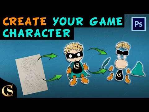 Creating a ready to animate 2D game character - PS Tutorial