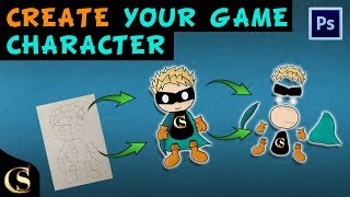 Creating a ready to animate 2D game character - PS Tutorial