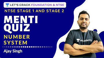 Menti Quiz | Number System | NTSE Stage 1 & Stage 2 | Ajay Singh