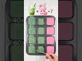 Sage Green and Blush Pink Color Mix: 4 Ratio Gradient Palette #colormixing #colorconcept #colors