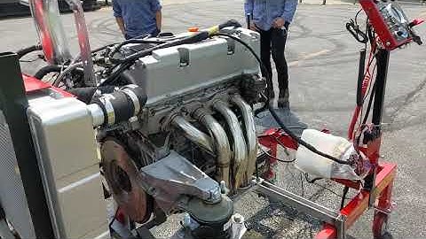 K24 Honda Acura engine running on a test stand