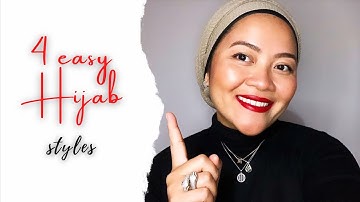 4 EASY HIJAB STYLE TUTORIAL | ONE SCARF FOUR WAYS NO PINS NEEDED