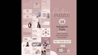 Creative Canva Templates: Set of 30 editable designs
