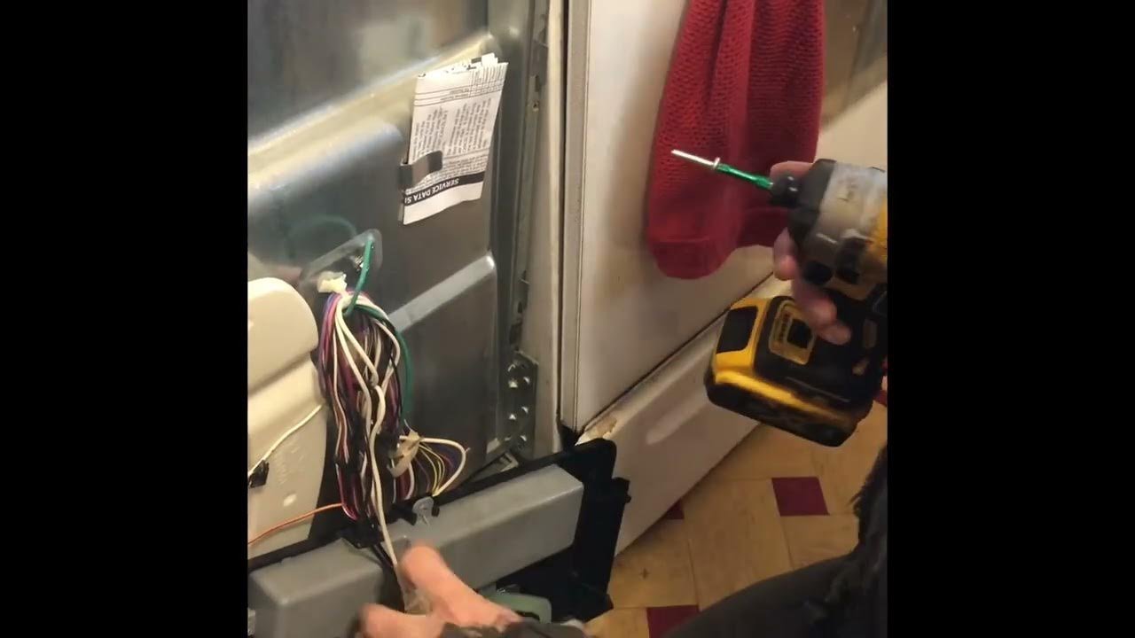 Frigidaire Gallery dishwasher door switch replacement - YouTube