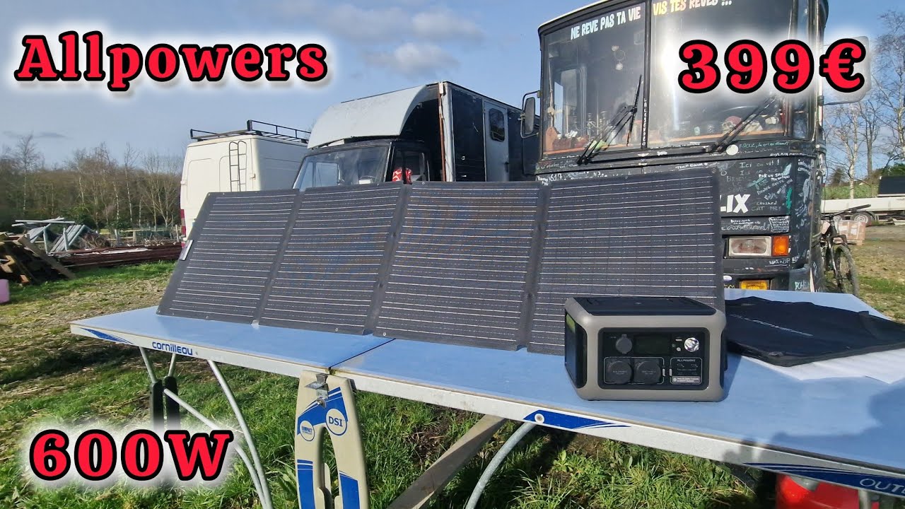 Station d'énergie allpowers 600w avec panneaux solaires 200w