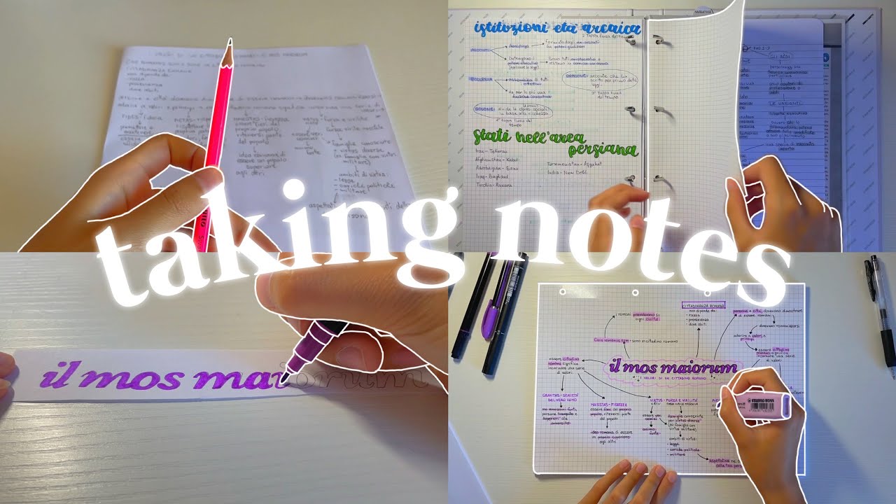 Taking notes with me🗒 | purple theme 💜 & aesthetic - YouTube