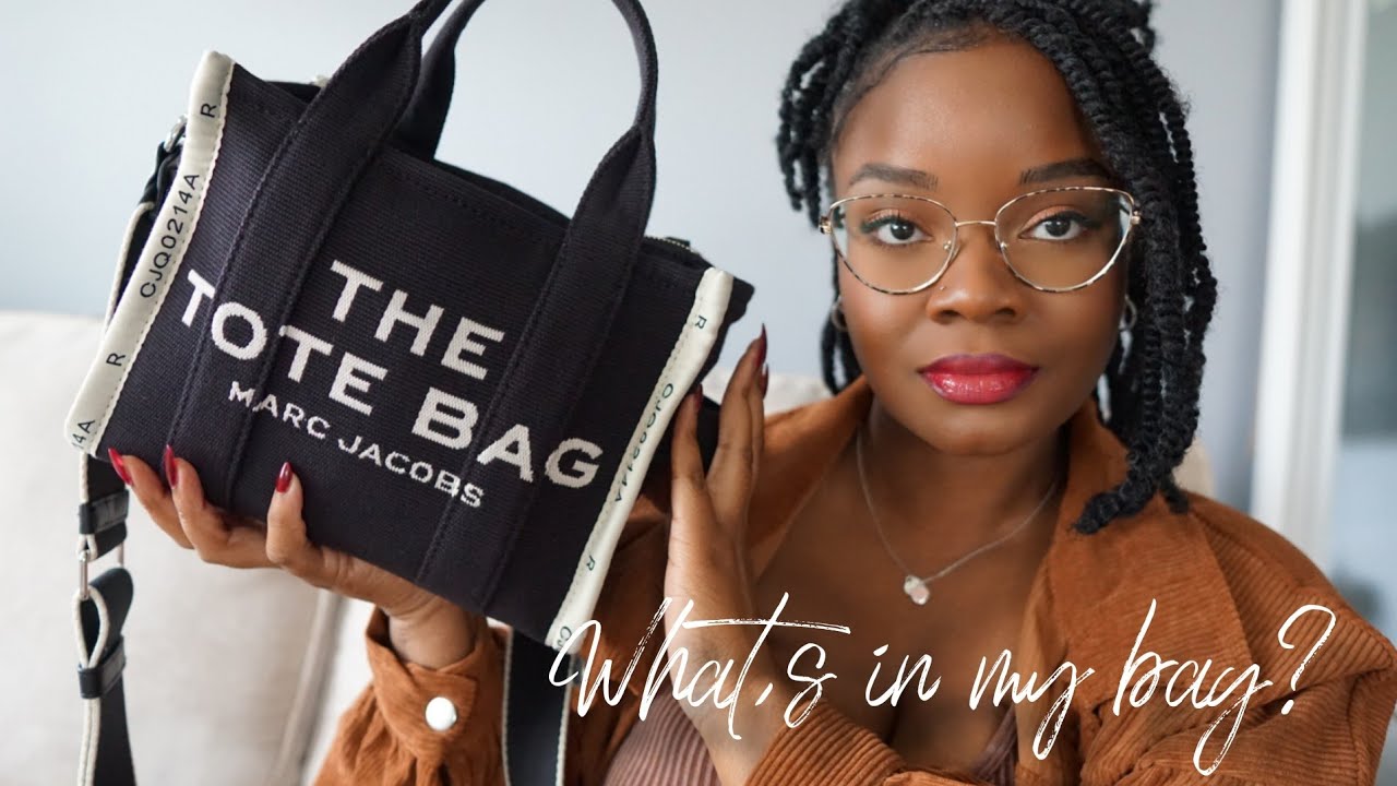 What's In My Bag? | Marc Jacobs Small Jacquard Tote Bag Review + Rose ...