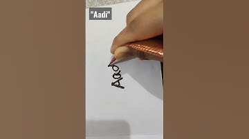 aadi name in cursive handwriting #name #share #art #cursive #learn #calligraphy #reels #video #🤘☺️🤘