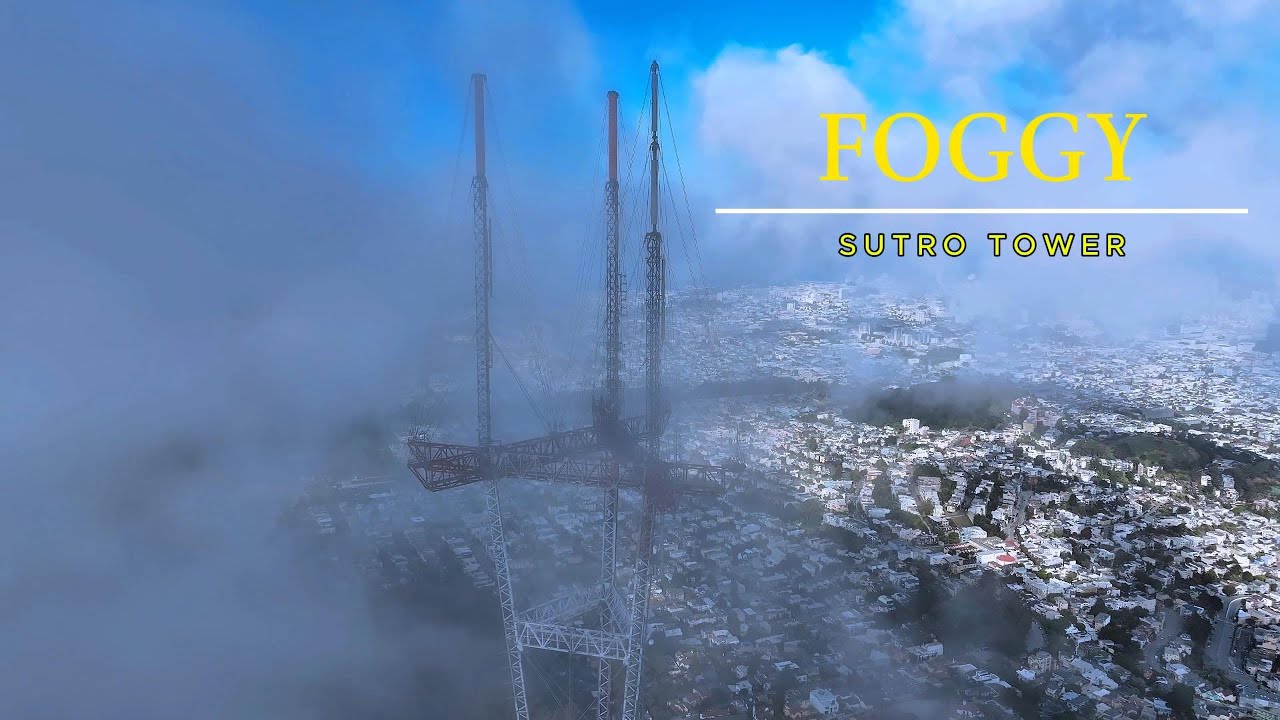 Foggy SUTRO TOWER and TWIN PEAKS 