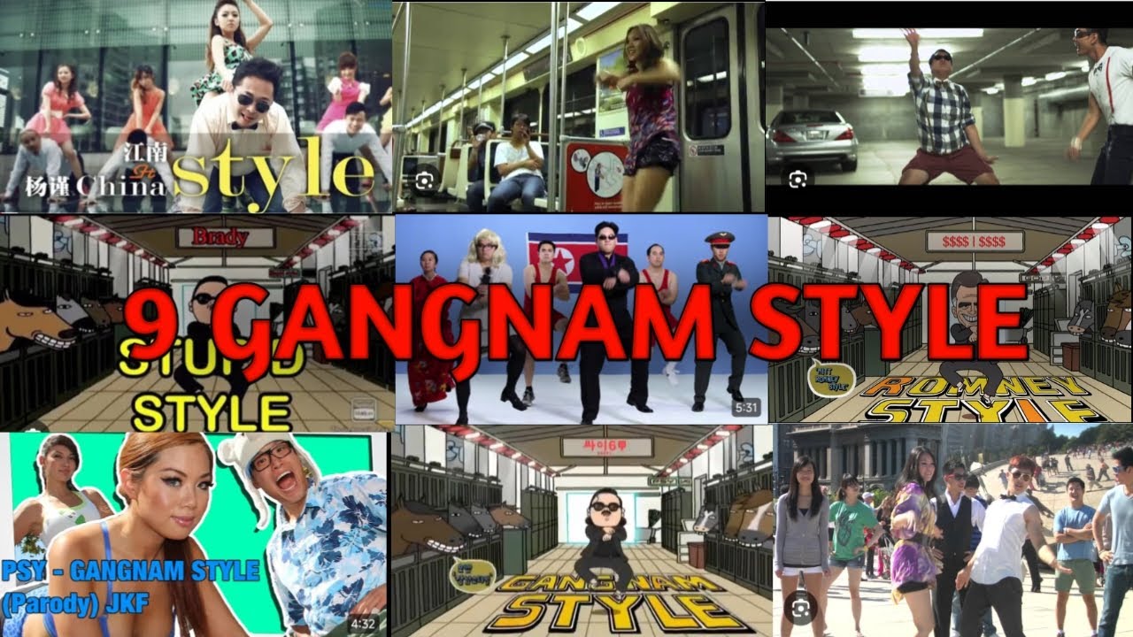9 Gangnam Style In One Parody Mashup