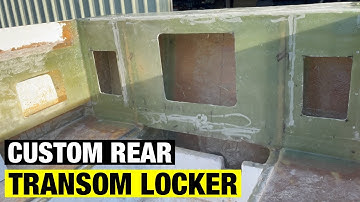fibreglassing custom REAR TRANSOM LOCKER| Pacemaker 20ft | Full BOAT RESTORATION V2 - Part 20