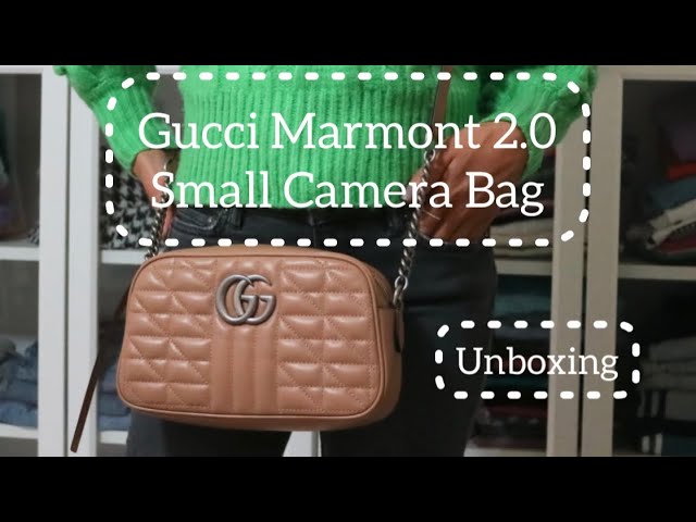 GUCCI MARMONT CAMERA BAG SMALL VS MINI SIZE II WHAT FITS II MOD SHOTS 