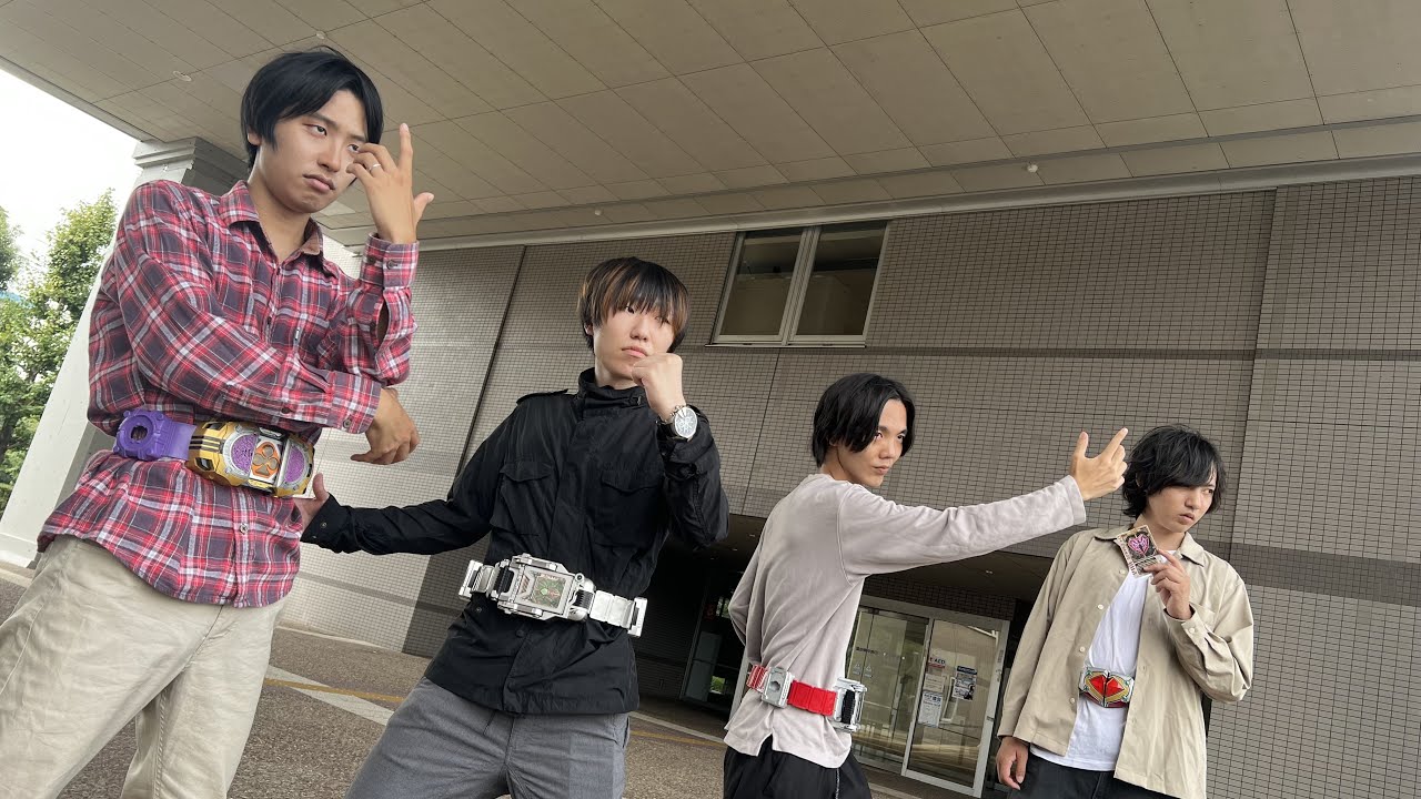 【OP風】仮面ライダー剣 4人に変身してみた!(ブレイド ギャレン カリス レンゲル) - YouTube