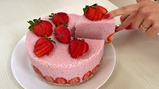 The best strawberry cake for any occasion! An easy no-bake strawberry cheesecake recipe.