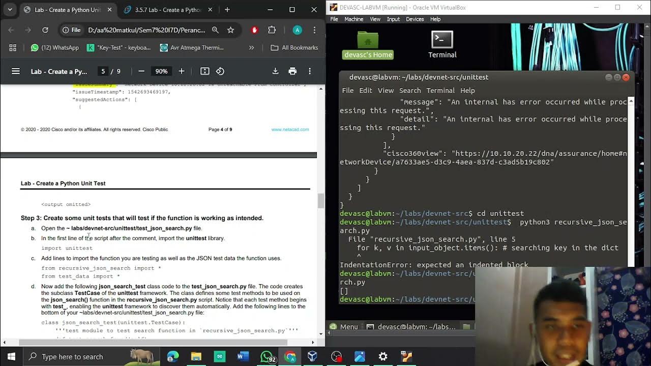 3.5.7 Lab – Create a Python Unit Test - YouTube