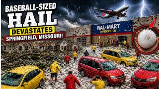 Baseball-Sized Hail Devastates Springfield, Missouri! 1,500 Cars Destroyed, Walmart Evacuated
