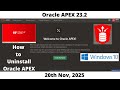 How to Uninstall Oracle APEX 23.2 | DB 19c | Windows 10 | Omar Baig